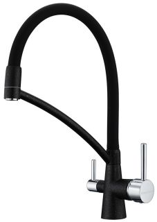 Смеситель для кухни Paulmark Siegen Si213111-418 чёрный металлик